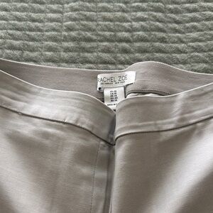 Rachel Zoe Sleek Silver-Toned Dress Slacks